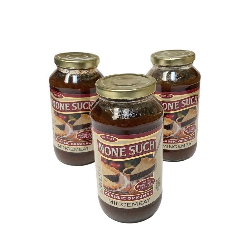 None Such Mincemeat Pie filling CLASSIC ORIGINAL Raisins Apples‎ BB 10/2026 X 3